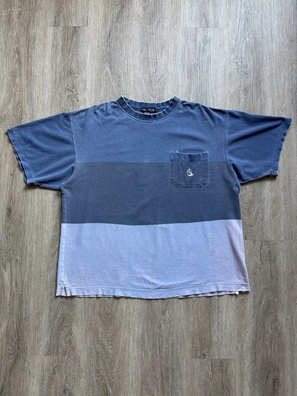 Vintage 90s Nautica Sailing Pocket Shirt Faded Streetwear Yacht Hype Large